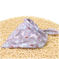 HKM-835283 Colorful Cartoon Cotton Triangle Scarf with Lace Design - Versatile Headscarf & Saliva Towel