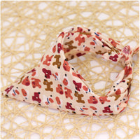 HKM-835283 Colorful Cartoon Cotton Triangle Scarf with Lace Design - Versatile Headscarf & Saliva Towel