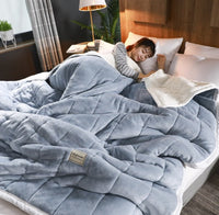 HKM-835283 Cozy Pure Color Fleece Blanket - Soft Polyester Fiber, 100x120CM