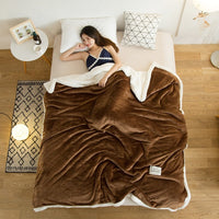 HKM-835283 Cozy Pure Color Fleece Blanket - Soft Polyester Fiber, 100x120CM
