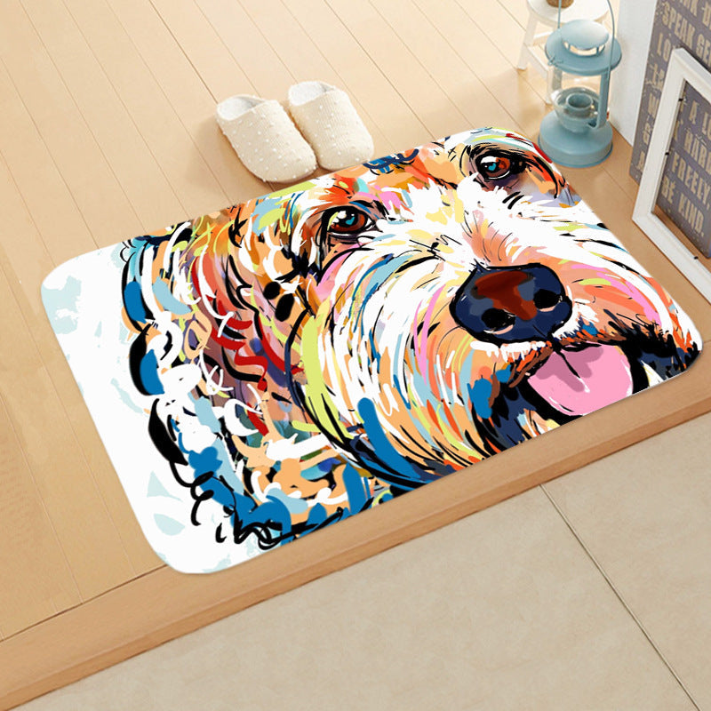 HKM-835347 Digital Printing Floor Mat Bathroom Kitchen Toilet Absorbent non-slip Mat