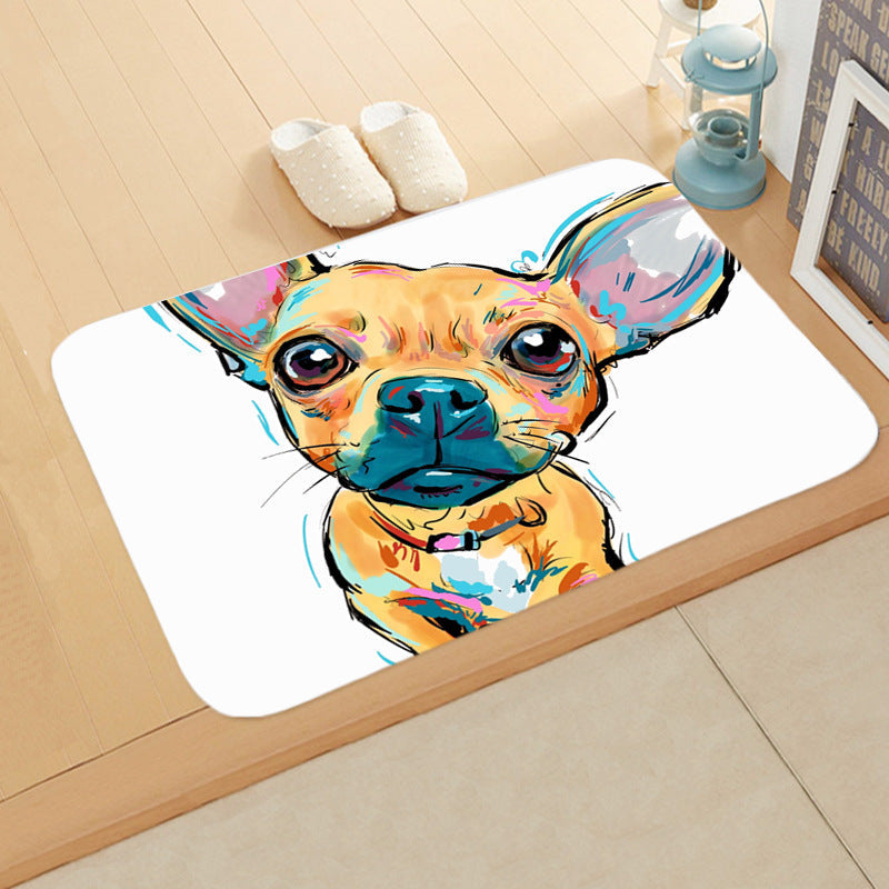 HKM-835347 Digital Printing Floor Mat Bathroom Kitchen Toilet Absorbent non-slip Mat