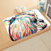 HKM-835347 Digital Printing Floor Mat Bathroom Kitchen Toilet Absorbent non-slip Mat