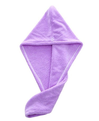 HKM-835539 Microfiber Hair Drying Cap - Fast Drying Towel for All Hair Types - Button Fastening, Soft, Absorbent, Ideal for Bathing and Makeup