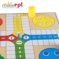 HKM-835603 Colorful Plastic Ludo Board Game Set - Fun Family Game for Kids, Portable Packaging