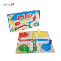 HKM-835603 Colorful Plastic Ludo Board Game Set - Fun Family Game for Kids, Portable Packaging