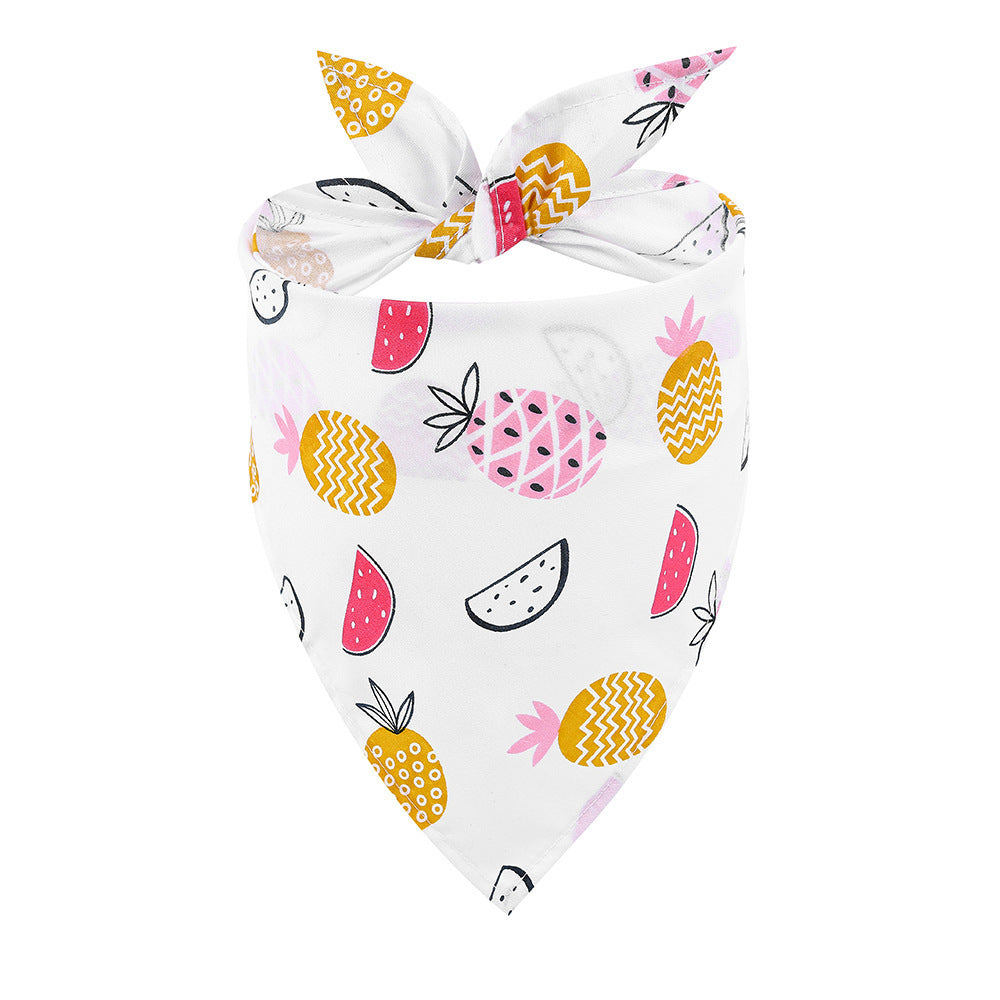 HKM-835667 Summer Fruit Dog Towel - Cartoon Print, Includes Lemon, Pineapple, Avocado, Flamingo, and More, Ideal for All Seasons