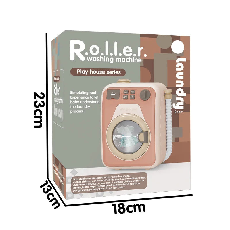 KTX-835795 Light and Sound Electric Toy Washing Machine for Pretend Play, Age 5-7