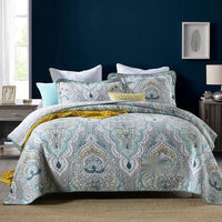 HKM-835795 Pure Cotton Summer Floral Duvet Set - Three-Piece Bedding Collection