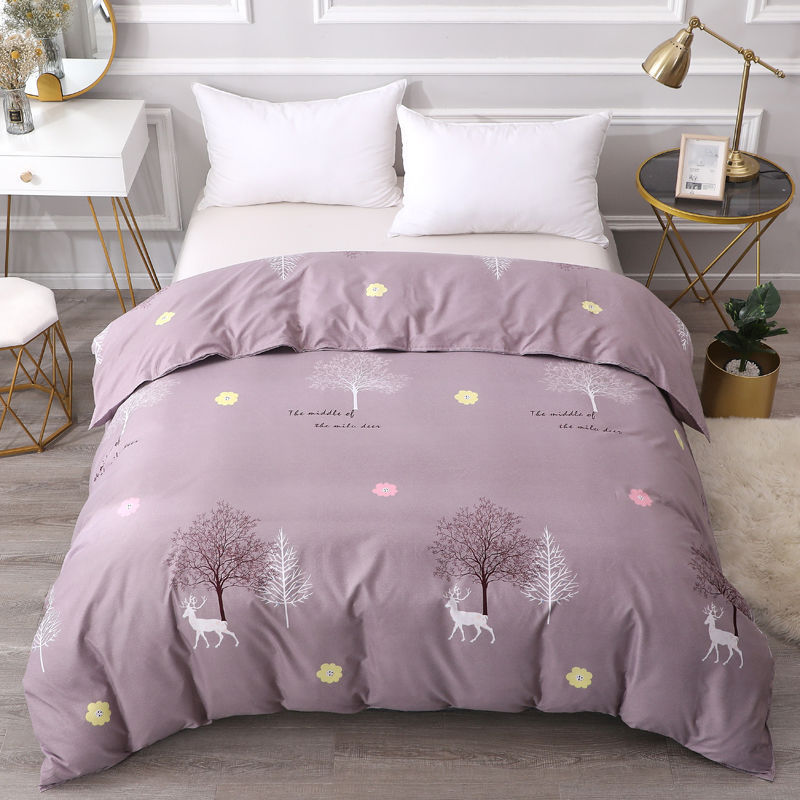 HKM-835795 Student Dormitory Skin-Friendly Brushed Quilt Cover in Various Elegant Patterns and Sizes