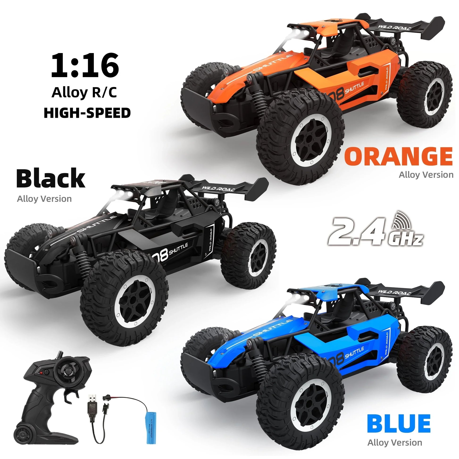 HKM-835923 1:16 Electric Remote Control Off-Road Buggy Racing Car, 5 Channels, Alloy & Plastic, Suitable for Ages 8+