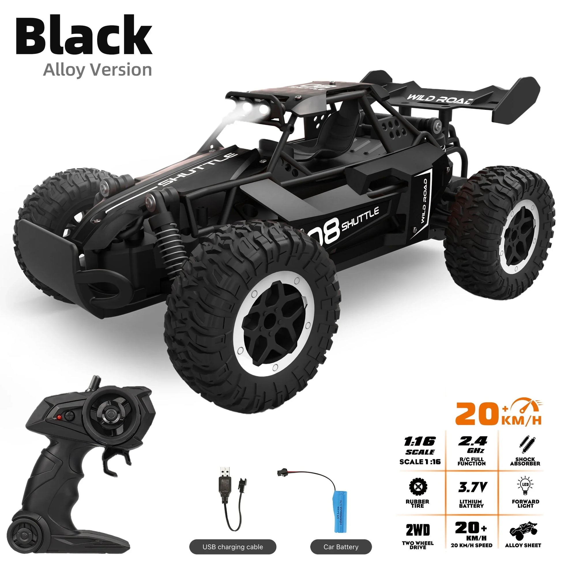 HKM-835923 1:16 Electric Remote Control Off-Road Buggy Racing Car, 5 Channels, Alloy & Plastic, Suitable for Ages 8+