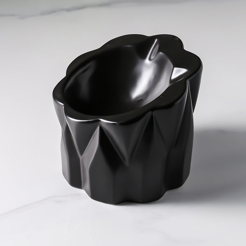 HKM-835987 Ceramic High-Leg Cat Food Bowl for Cervical Spine Support