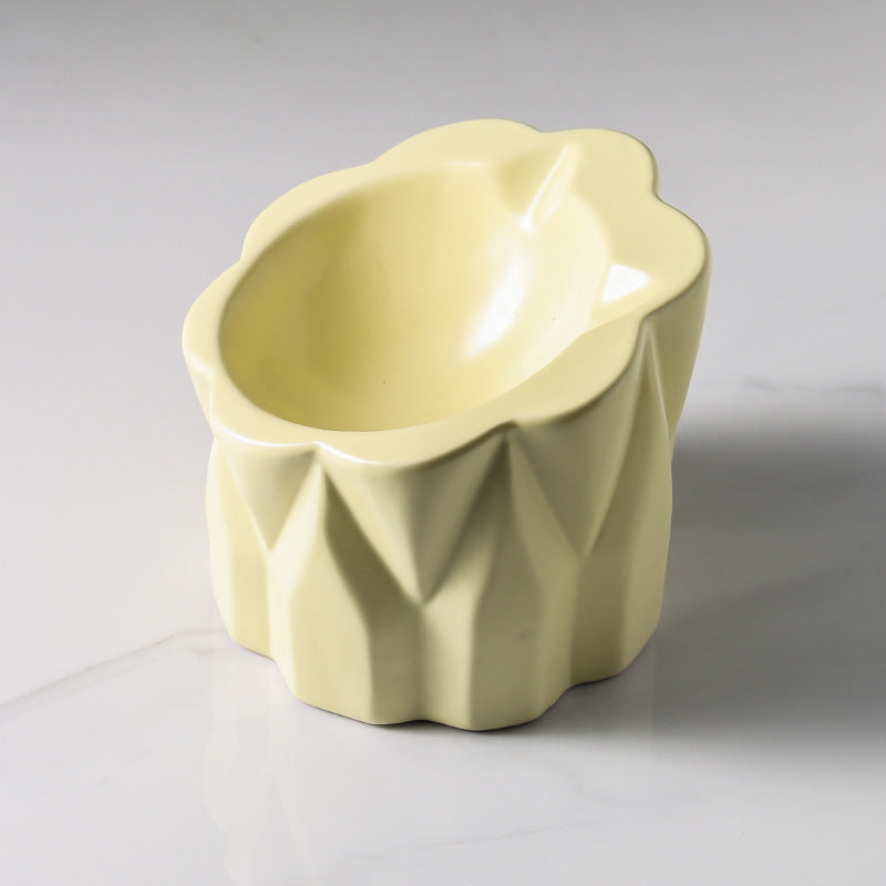HKM-835987 Ceramic High-Leg Cat Food Bowl for Cervical Spine Support
