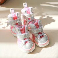 HKM-836115 Durable Polyester Dog and Cat Snow Boots - Denim Style, Warm and Protective, Size Options Available