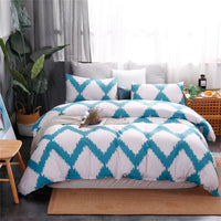 HKM-836115 Three Piece Polyester Printed Brushed Quilt Cover Set with Pillowcases, Available in Multiple Floral Designs and Sizes