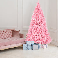 HKM-836243 6ft PVC Pink Christmas Tree - Full Lush Design for Festive Home Decor