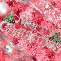 HKM-836243 6ft PVC Pink Christmas Tree - Full Lush Design for Festive Home Decor