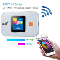 HKM-836307 Portable 5G LTE Wireless Mobile Router with 3000mAh Battery and Color Display