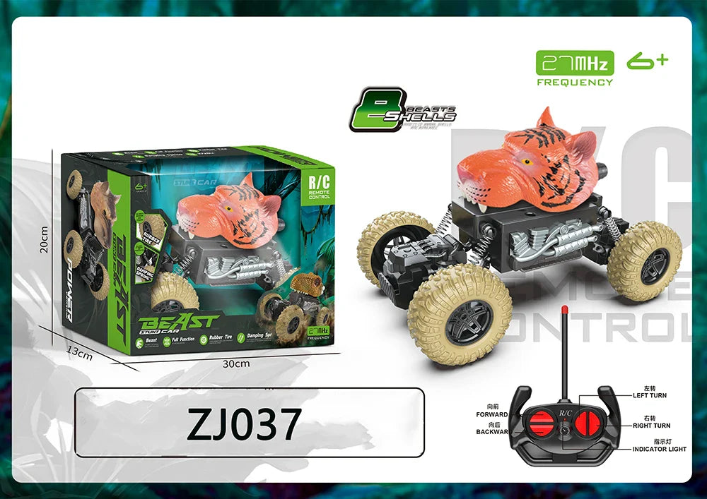 HKM-836371 Remote Control Dinosaur Truck Toy - Electric Climbing Stunt Car for Kids - Ages 5 and Up