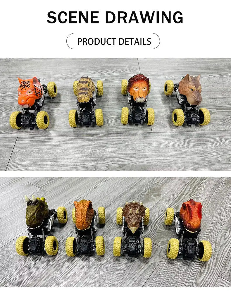 HKM-836371 Remote Control Dinosaur Truck Toy - Electric Climbing Stunt Car for Kids - Ages 5 and Up