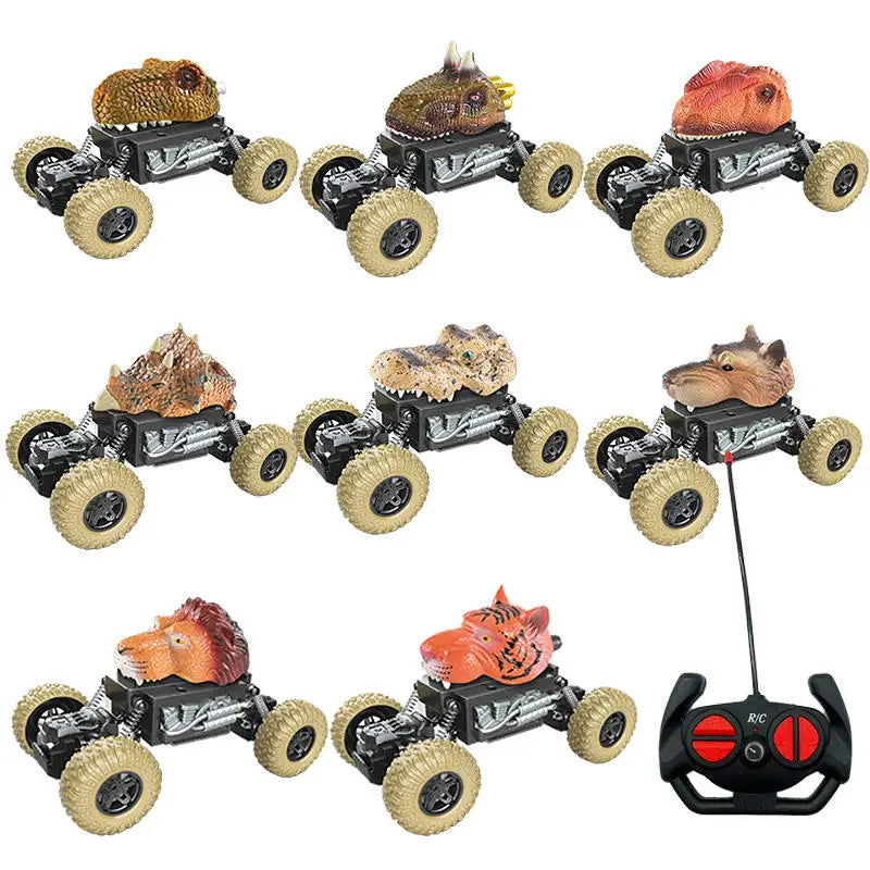 HKM-836371 Remote Control Dinosaur Truck Toy - Electric Climbing Stunt Car for Kids - Ages 5 and Up