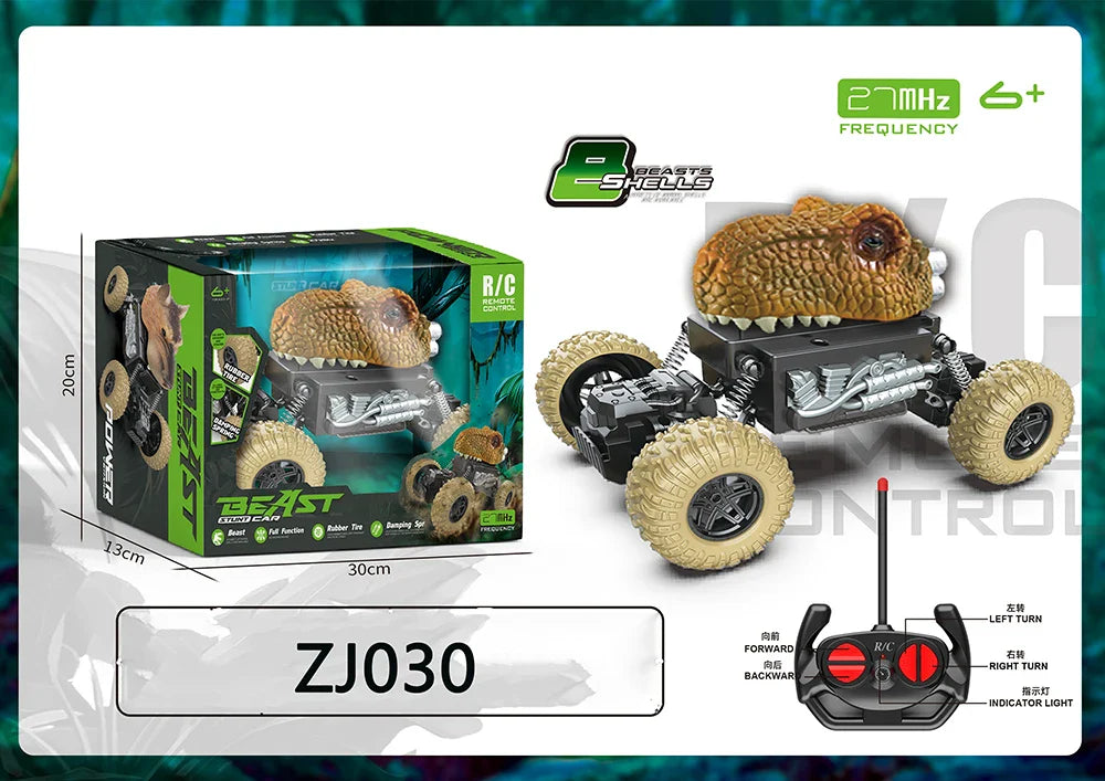 HKM-836371 Remote Control Dinosaur Truck Toy - Electric Climbing Stunt Car for Kids - Ages 5 and Up