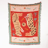 HKM-836435 Boho Fringe Sofa Cover Blanket - Cotton Nitrile Blend, 130x150 cm