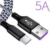 HKM-836499 5A Type-C Super Fast Charge Data Cable - 1m, 1.5m, 2m Length Options, Durable Soft PVC Design