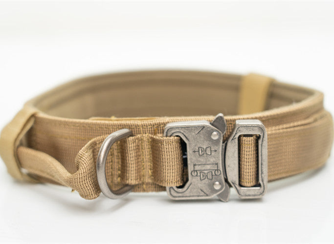 HKM-836627 Nylon Dog Collars for Medium to Large Dogs in Khaki, Black, and Army Green