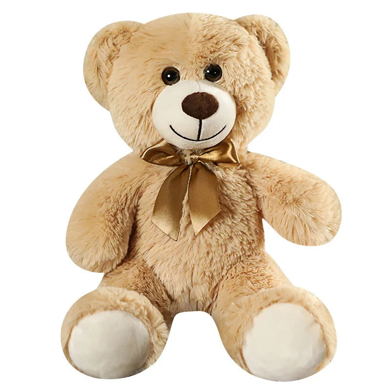 KTX-836947 Customized Multi-Color PP Cotton Teddy Bear with Bowknot, 25cm Plush Stuffed Toy for All Ages