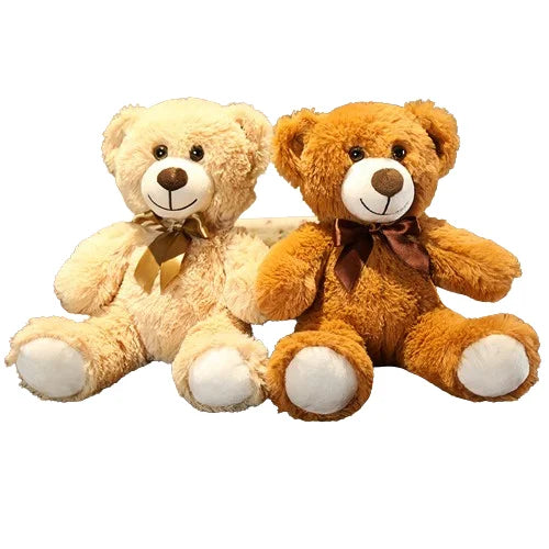 KTX-836947 Customized Multi-Color PP Cotton Teddy Bear with Bowknot, 25cm Plush Stuffed Toy for All Ages