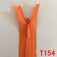 HKM-836947 Nylon Coil Invisible Zipper - 60cm Length, Pack of 10 in White, Red, and Blue