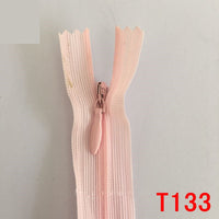 HKM-836947 Nylon Coil Invisible Zipper - 60cm Length, Pack of 10 in White, Red, and Blue
