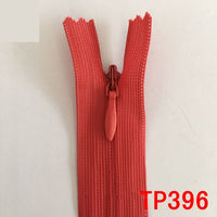 HKM-836947 Nylon Coil Invisible Zipper - 60cm Length, Pack of 10 in White, Red, and Blue