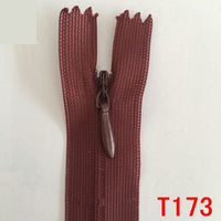 HKM-836947 Nylon Coil Invisible Zipper - 60cm Length, Pack of 10 in White, Red, and Blue