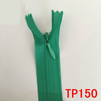 HKM-836947 Nylon Coil Invisible Zipper - 60cm Length, Pack of 10 in White, Red, and Blue