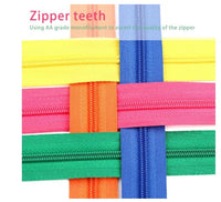 HKM-836947 Nylon Coil Invisible Zipper - 60cm Length, Pack of 10 in White, Red, and Blue