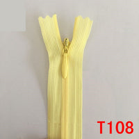 HKM-836947 Nylon Coil Invisible Zipper - 60cm Length, Pack of 10 in White, Red, and Blue