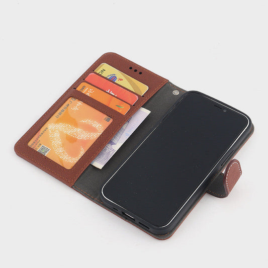HKM-837203 Detachable PU Leather Card Holder Shell for iPhone and Samsung S20/S21