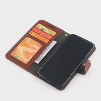 HKM-837203 Detachable PU Leather Card Holder Shell for iPhone and Samsung S20/S21