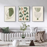 HKM-837203 Morandi Abstract Three-Piece Wall Art Set in Modern Minimalist Style