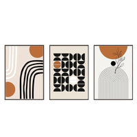 HKM-837203 Morandi Abstract Three-Piece Wall Art Set in Modern Minimalist Style