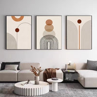 HKM-837203 Morandi Abstract Three-Piece Wall Art Set in Modern Minimalist Style