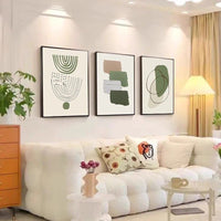 HKM-837203 Morandi Abstract Three-Piece Wall Art Set in Modern Minimalist Style
