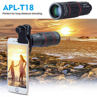 HKM-837331 18X Telephoto Lens for Mobile Phones with Adjustable Zoom and Flexible Tripod Adapter