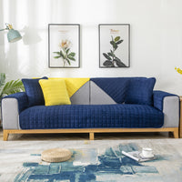 HKM-837331 Solid Color Plush Sofa Cushion - Modern Non-Slip Design in Various Sizes and Shades