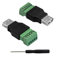 HKM-837459 Solderless USB2.0 Male Female Plug Connector for Easy PCB Wiring