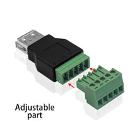 HKM-837459 Solderless USB2.0 Male Female Plug Connector for Easy PCB Wiring
