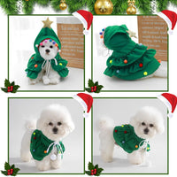 HKM-837523 Christmas Tree Costume for Cats and Kittens with Star Ornament - Available in Multiple Sizes